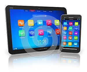 Tablet PC and touchscreen smartphone