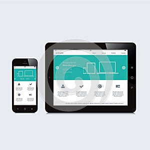 Tablet and phone responsive webdesign