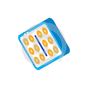 Tablet plate isometric icon vector illustration