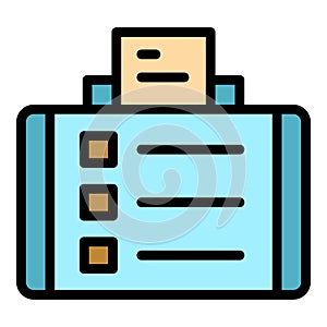 Tablet pos machine icon vector flat