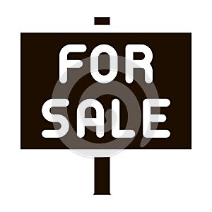 Tablet For Real Estate Sale Vector Icon