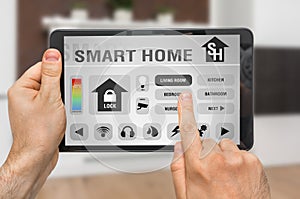 Tablet with remote smart home control system