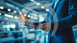 The tablet and rocket launch.AI generated image