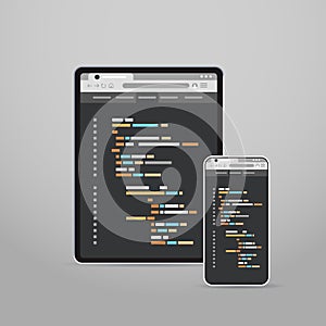 Tablet and smartphone screns cross platform application development adaptive user interface