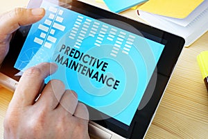 Tablet with title Predictive Maintenance.