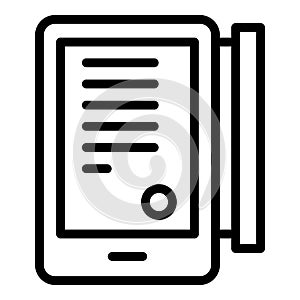 Tablet touchscreen icon outline vector. Cash register