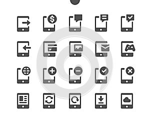 Tablet v2 UI Pixel Perfect Well-crafted Vector Solid Icons