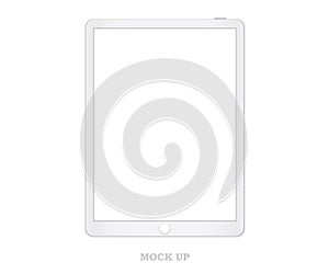 Tablet with white screen