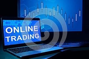Tablet with words online trading
