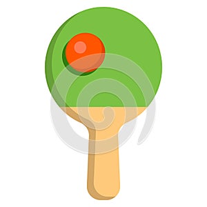 Tabletennis or ping pong racket and ball icon