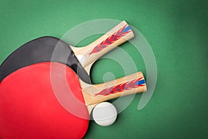 Tabletennis racket and ball