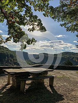 Tabletop scenic overlook at Letchworth State Park