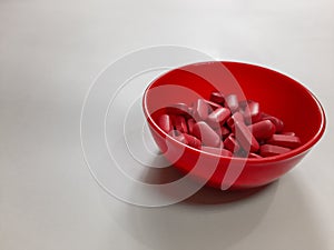 Tablets in bowl