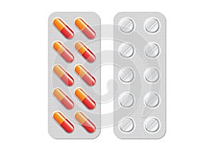 Tablets and capsules in blister