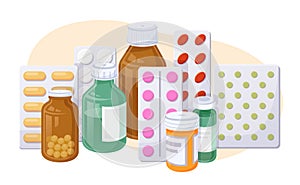 Tablets, capsules, blisters, glass vials