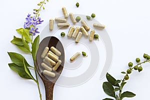 Tablets capsules extract from herbal for woman