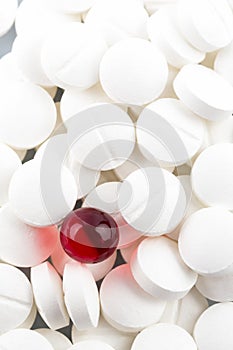 Tablets in white and red