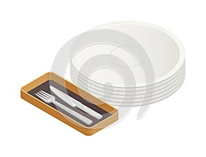 Tableware Isometric Icon