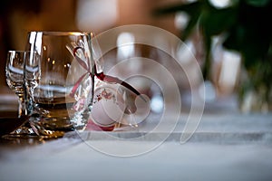 tableware and table decorations at celebrations