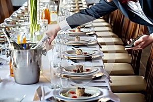 tableware and table decorations at celebrations