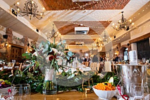 tableware and table decorations at celebrations