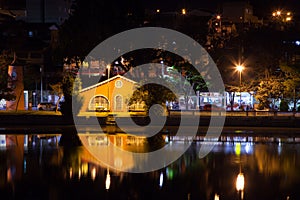 Taboao Lake in Braganca Paulista - Sao Paulo - Brazil at night