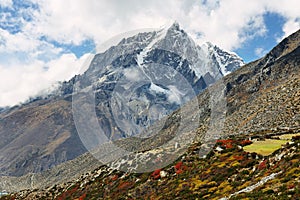 Taboche peak view from Chukhung valley