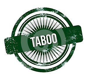 Taboo - green grunge stamp