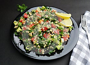 Tabouleh with bulgur and parsley