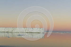 Tabular iceberg reflected in Antarctic Sound