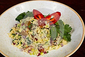 Tabule with herbs photo