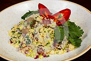 Tabule with herbs photo