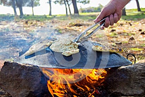Tabun a traditional way of making daruze pita bread