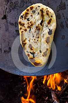 Tabun a traditional way of making daruze pita bread