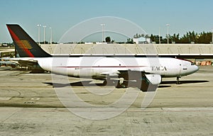 A TACA Cargo Airbus A300B4 203F ready for a flight from Maimi to El Salvadore