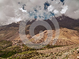 Tacheddirt village in High Atlas mountains in Morocco Africa