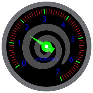 Tachometer dashboard device