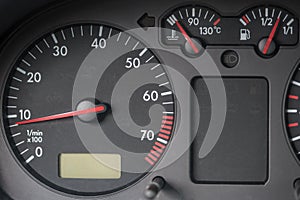 Tachometer, engine water temperature indicator, fuel tank indicator