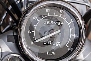 Tachometer of a motorbike and tripmeter