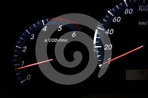 Tachometer revving
