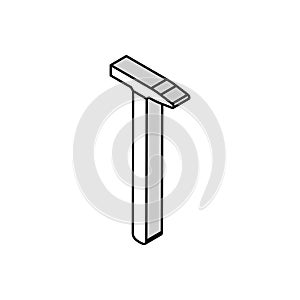 tack hammer tool isometric icon vector illustration