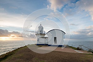 Tacking Point Lighthouse on morning time. Port Macquarie, NSW, A
