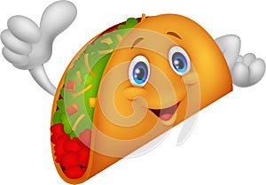 Taco cartoon giving thumb up