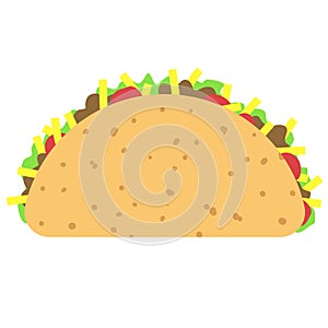 Taco clipart isolated on white