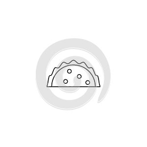 Taco mexican food vector icon isolated on white background