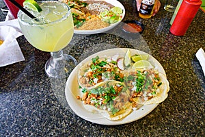 Taco Plate and Classic Margarita