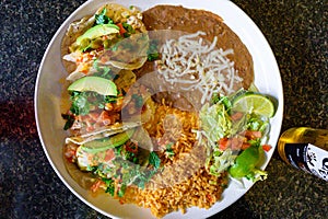 Taco Plate and Classic Margarita