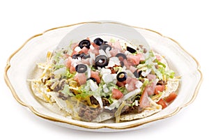 Taco Salad on White Background