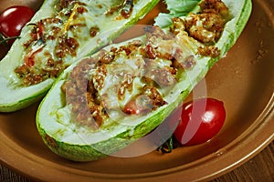 Taco Stuffed Summer Squash Boats