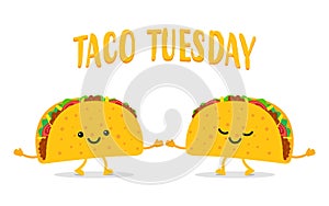 Taco Tuesday. Two funny tacos